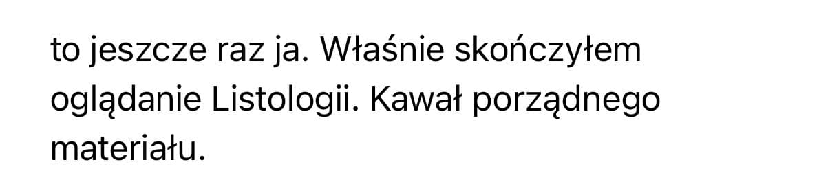 Opinia o Listologii